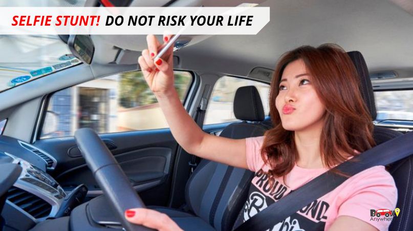 Selfie stunt!! Do not risk your life